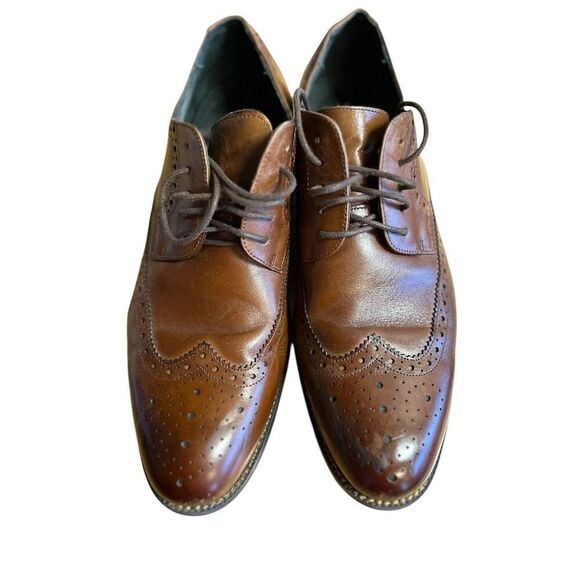 Stacy Adams Men's Brown Wingtip Oxford‎ Dress Shoes Size 9.5 - Picture 1 of 16